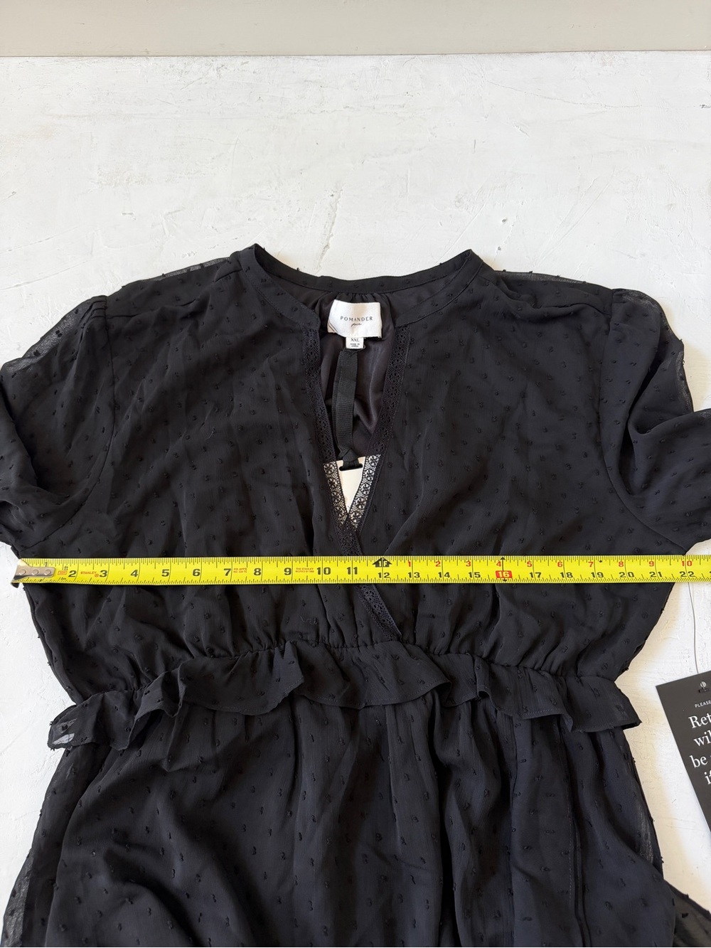 TUCKERNUCK POMANDER PLACE Black Textured Dot Selwyn Dress Size XXL NWT - Picture 8 of 9